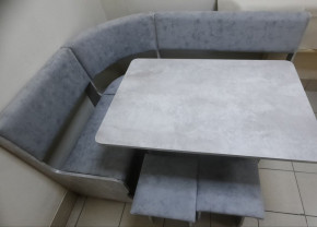 Кухонный уголок Миссия V велюр (цемент) в Удачном - udachiy.mebelnovo.ru | фото