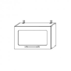 Опера ВПГС 600 шкаф верхний горизонтальный со стеклом в Удачном - udachiy.mebelnovo.ru | фото