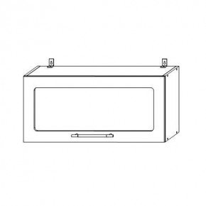 Опера ВПГС 800 шкаф верхний горизонтальный со стеклом в Удачном - udachiy.mebelnovo.ru | фото