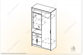 Шкаф Мелисса К-2 (пеликан) в Удачном - udachiy.mebelnovo.ru | фото