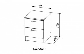 Тумба прикроватная Diamante ТДИ 400-1 в Удачном - udachiy.mebelnovo.ru | фото